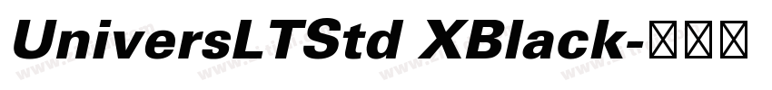 UniversLTStd XBlack字体转换